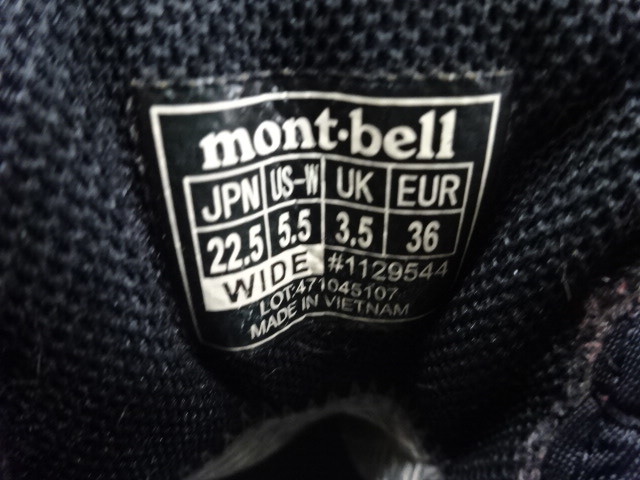 mont-bellti ton boots wide lady's shoes mountain climbing shoes 033823003