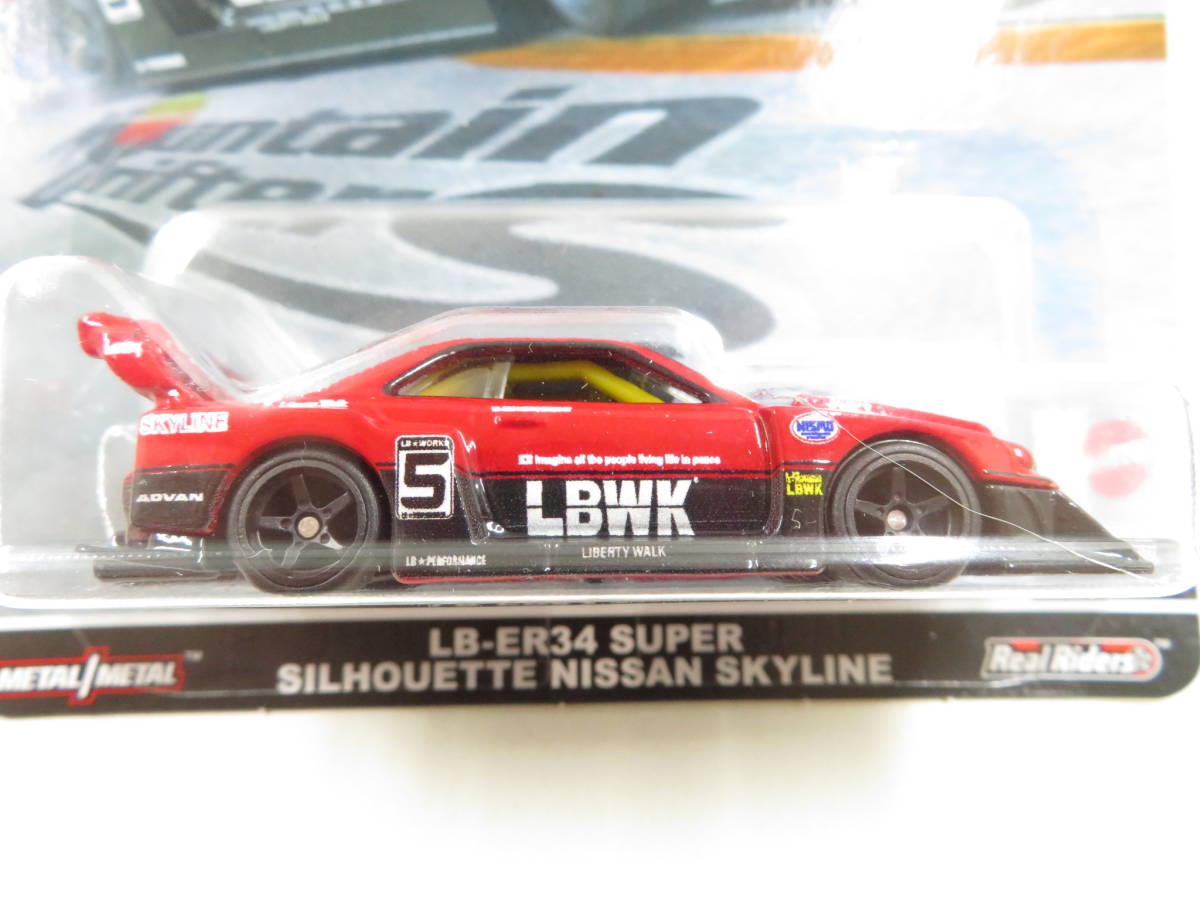 n1408 ホットウィール プレミアム LB-ER34 SUPER SILHOUETTE NISSAN SKYLINE 日産スカイライン リバティウォーク カーカルチャー_画像3