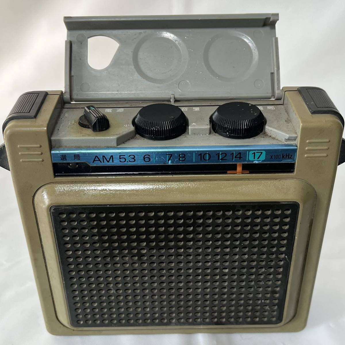  rare that time thing SONY Sony AM RECEIVER ICR-S71 AM portable radio small size radio Showa Retro antique operation not yet verification goods 