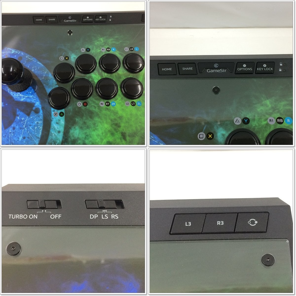 f091*120 【ジャンク】 GameSir Universal Arcade Fightstick ユニバーサルアーケードファイアスティック GameSir-C2 2019年 中国製_画像4