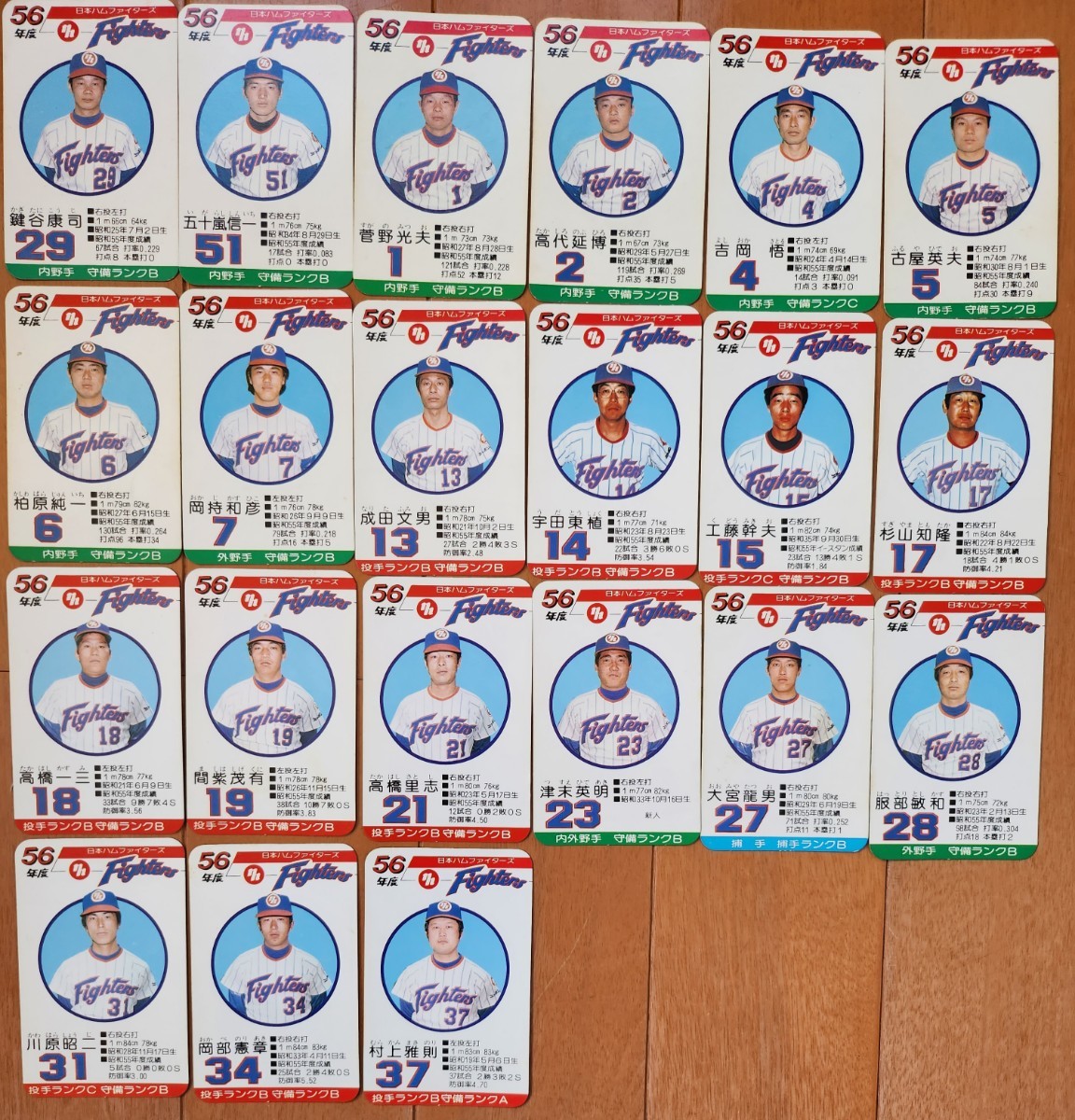 タカラ プロ野球カードゲーム 昭和56年 ニッポンハム_画像1