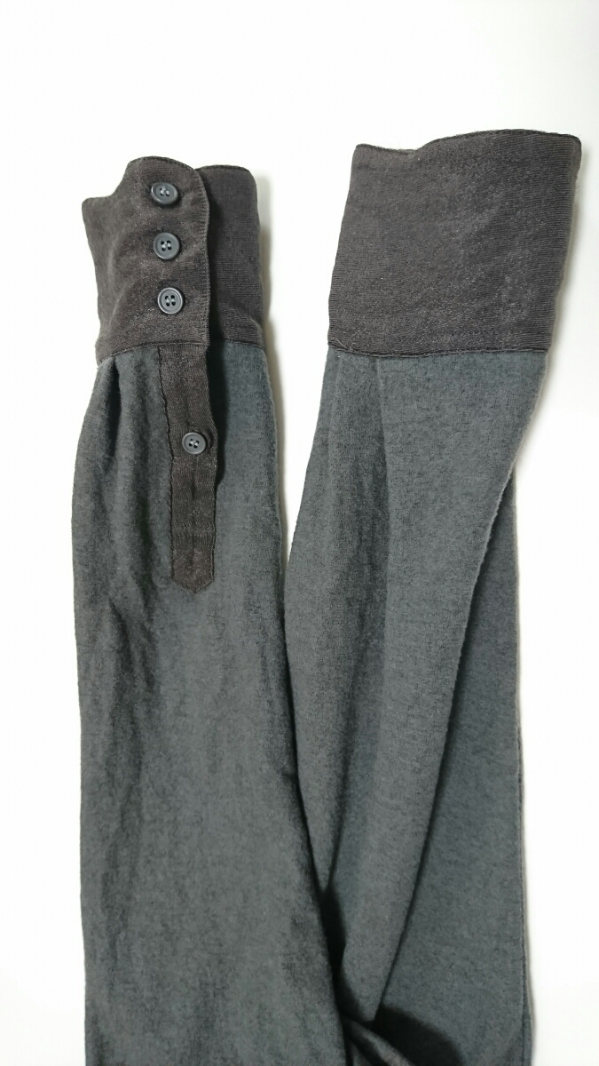 RNA lady's F size a-ruene- long sleeve wool shirt made in Japan gray free shipping 