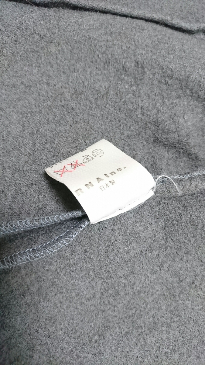 RNA lady's F size a-ruene- long sleeve wool shirt made in Japan gray free shipping 