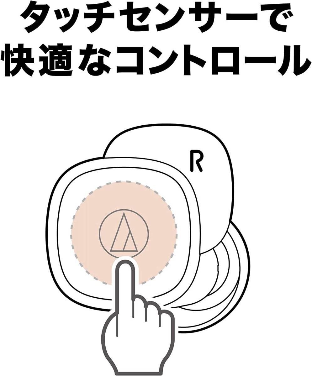 新品 送料無 メーカー保証有 audio-technica オーディオテクニカ ネイビーレッド イヤホン 完全ワイヤレス ATH-SQ1TW NRD イヤフォン _画像3