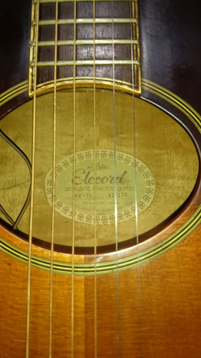 Ariaヴィンテージ　Elecord　acoustic electric guitar　FE-70_画像3