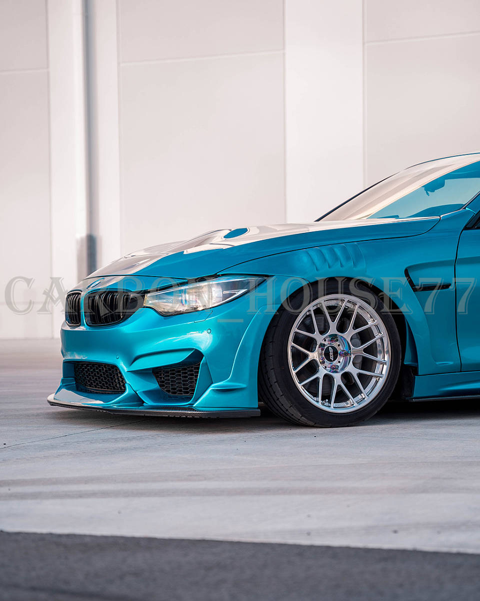 ★BMW F80 M3 F82 F83 M4 ハーフカーボン フロント リップ スポイラー LT型 2014/7-2021《3分割タイプ》☆.