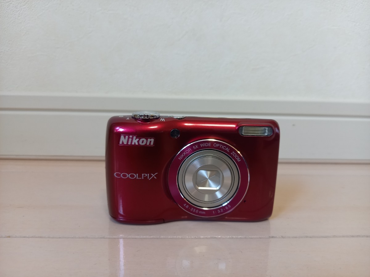 【送料無料】Nikon COOLPIX L26 4.6-23.0mm 1:3.2-6.5 コンパクトデジタルカメラ レッド QR125-364_画像2