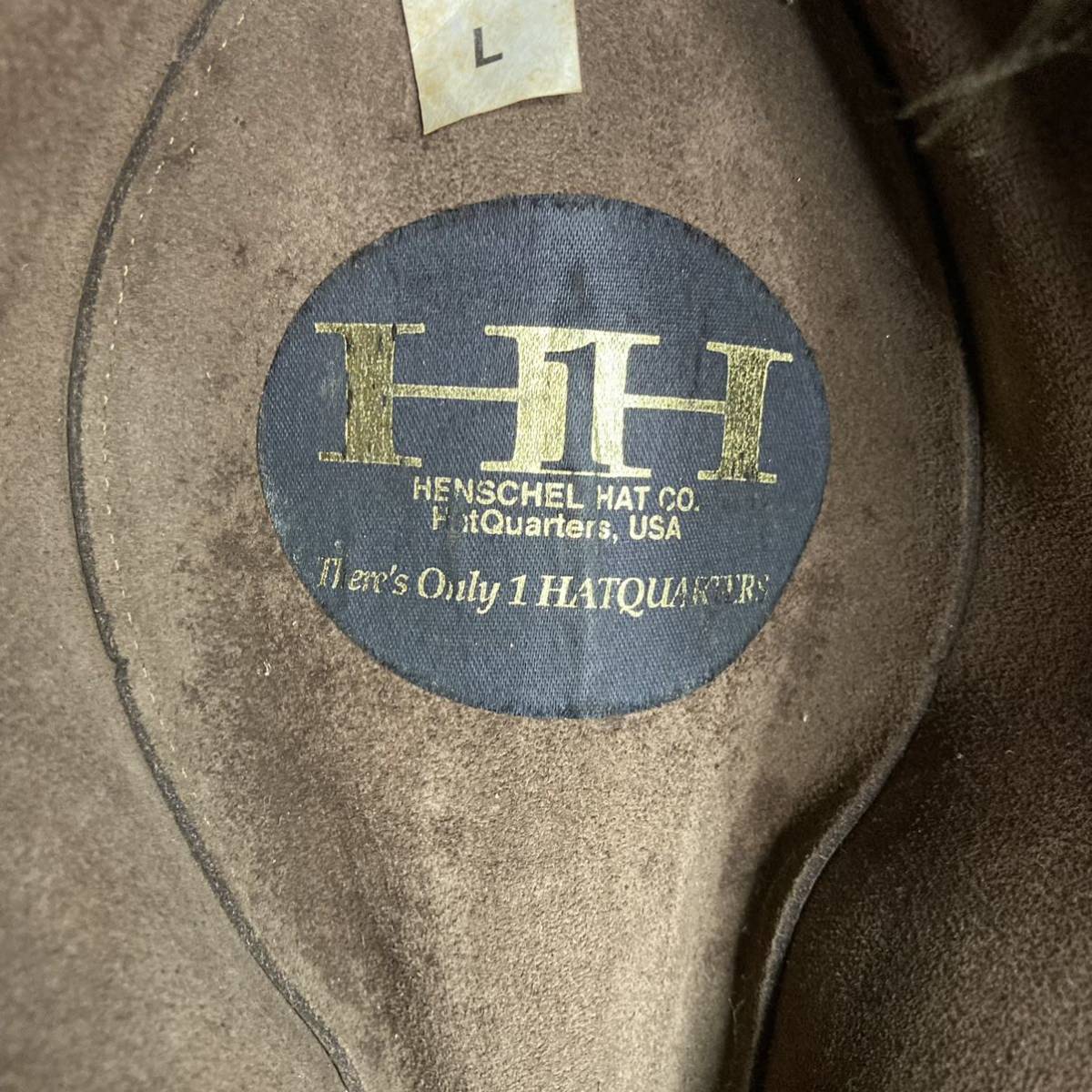 HENSCHEL HAT COMPANY made DUDE DAKOTA HAT l size real leather made Buffalo . Indian. Conti . attaching ton gallon kau Boy Goro's rare 