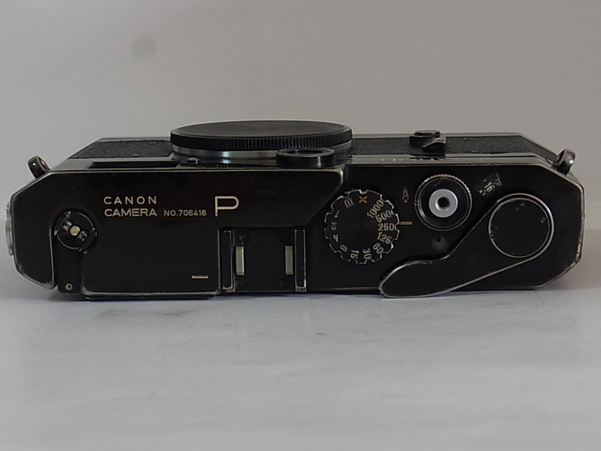 希少 キャノン CANON M39(L39スクリューマウント)レンジファインダー カメラ Canon P ブラックペイント Black Paint ボディNO.706418 CANON_画像5