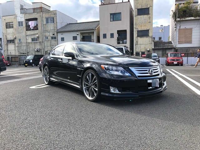  Lexus LS600H middle period specification black custom large number vehicle inspection "shaken" equipped hybrid origin juridical person vehicle 