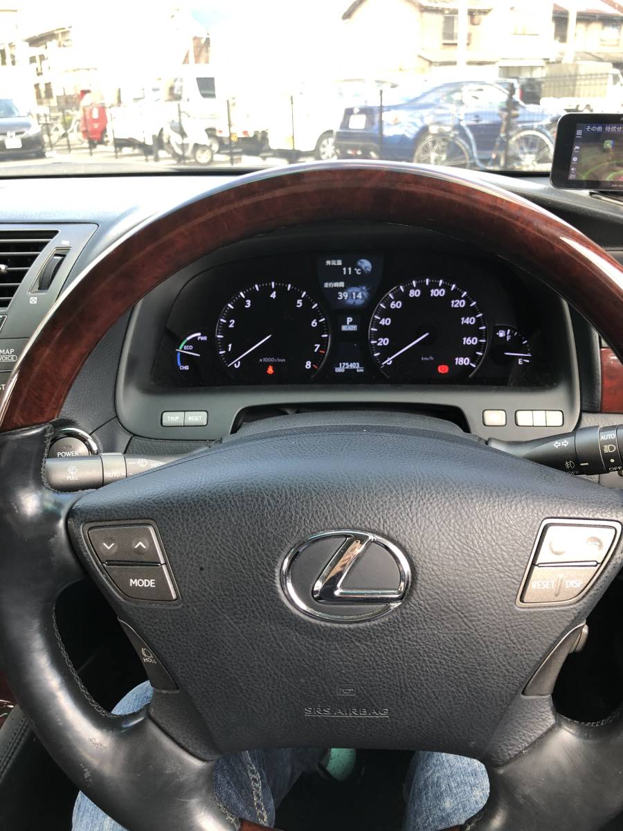  Lexus LS600H middle period specification black custom large number vehicle inspection "shaken" equipped hybrid origin juridical person vehicle 