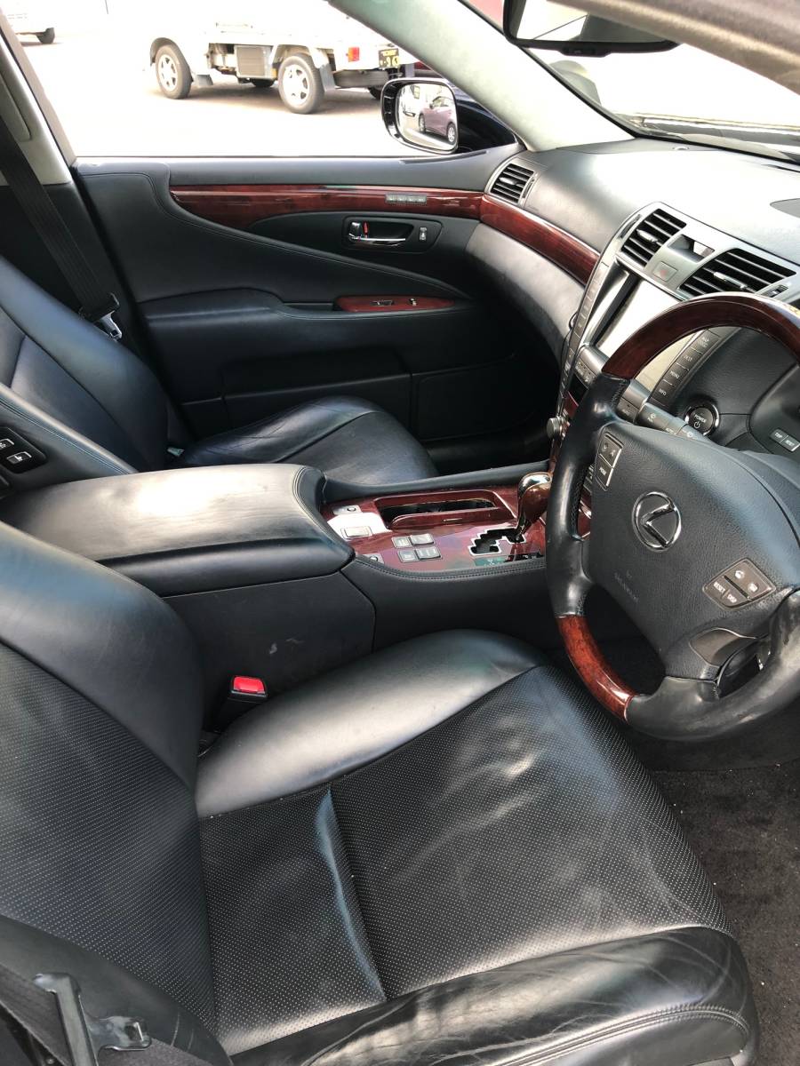  Lexus LS600H middle period specification black custom large number vehicle inspection "shaken" equipped hybrid origin juridical person vehicle 