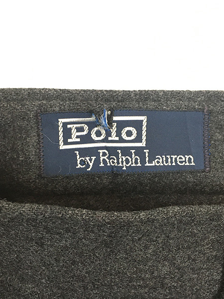古着 90s Polo Ralph Lauren 5ポケット サスペンダー ボタン付 ウール スラックス パンツ W37 L32 古着_画像8