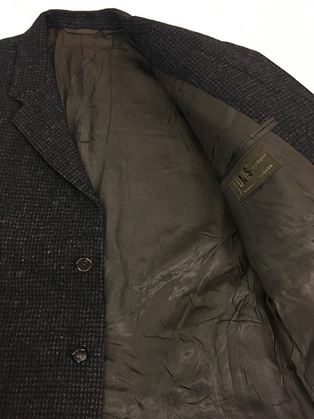 古着 40s 英国製 DAKS × Harris Tweed 3ボタン 上質 ハンドウーヴン ツイード テーラード ジャケット 40L 極上!!_画像6