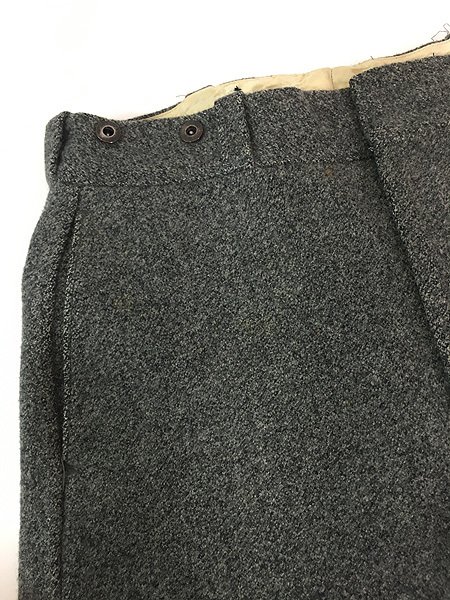 古着 70s EddieBauer × WoolRich 別注 防寒 ゴマ塩 メルトン ウール ワーク パンツ ストレート W33 L29_画像4