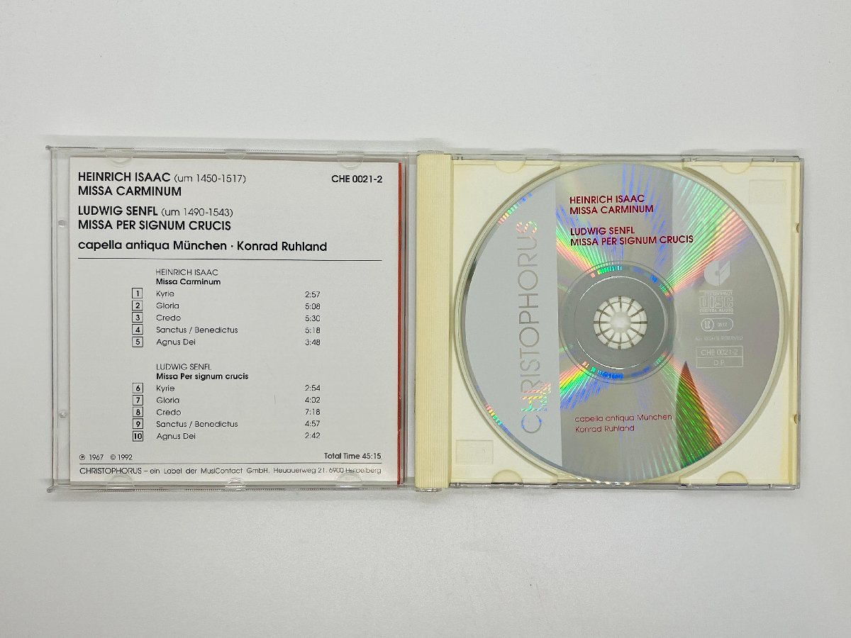 即決CD 独盤 HEINRICH ISAAC / LUDWIG SENFL , MESSEN / CAPELLA ANTIQUA MUNCHEN / KONRAD RUHLAND Germany Z61_画像4