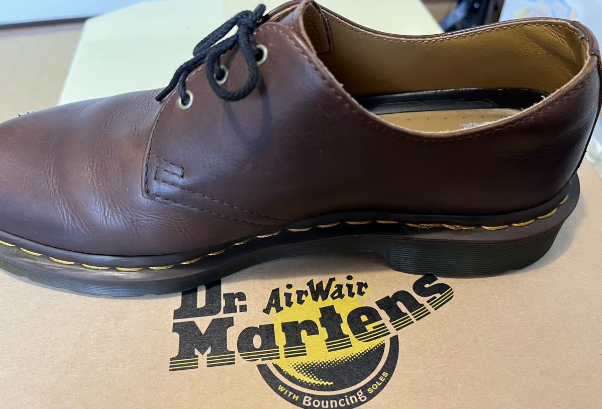 【送料無料】Dr.Martens ドクターマーチン　1461 CARPATHIAN TAN 3EYE SHOE オックスフォード ブラウン 3ホール UK8 中古 正規品 茶 約27cm_画像6