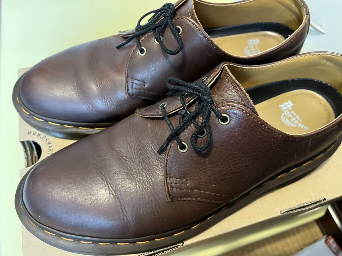 【送料無料】Dr.Martens ドクターマーチン　1461 CARPATHIAN TAN 3EYE SHOE オックスフォード ブラウン 3ホール UK8 中古 正規品 茶 約27cm_画像3