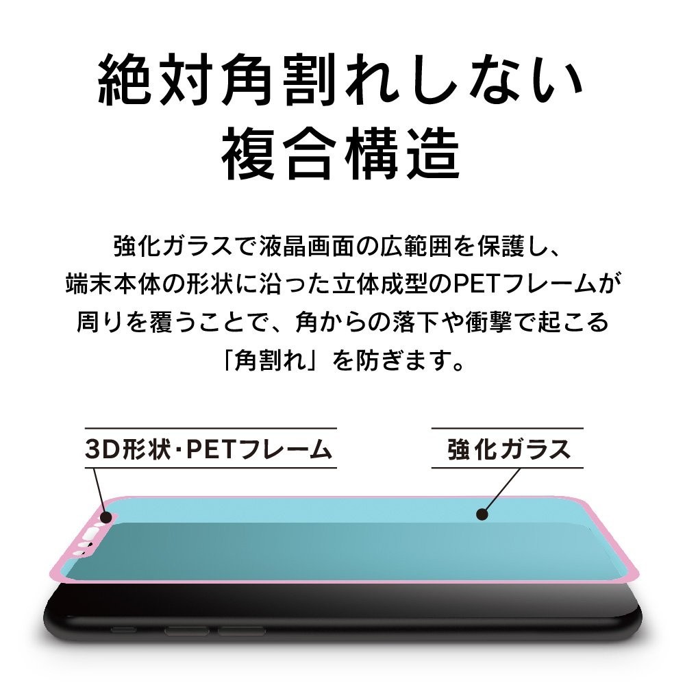 Simplism iPhone X Xs ガラス フィルム [FLEX 3D] 女性専用 ファンデージョンの付きにくい複合フレーム ホワイト_画像3