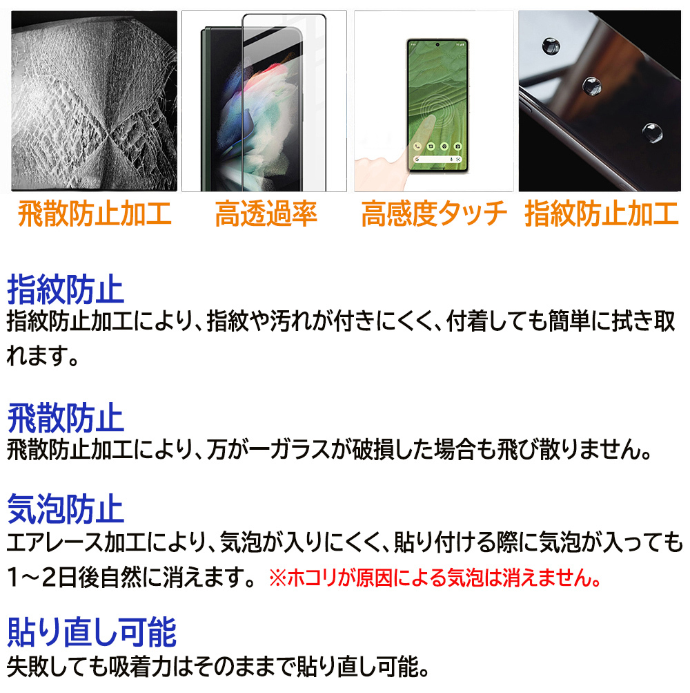 2枚Xperia 5 III黒枠フルカバー強化ガラスフィルム 自動吸着 指紋防止飛散防止気泡防止 疎油性疎水性 貼り直し可能 2.5Dラウンドエッジ加工_画像4