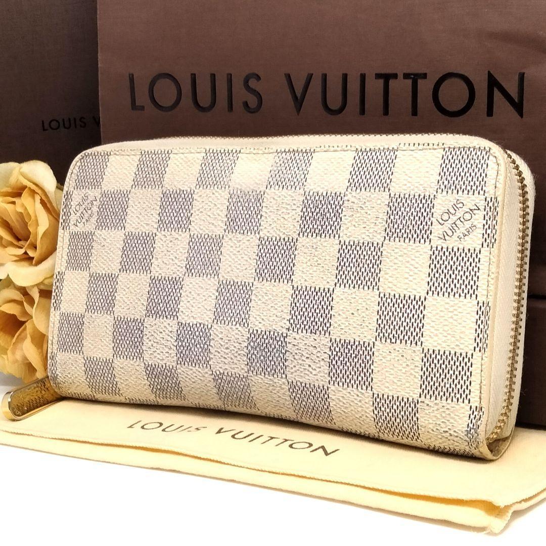 送料無料 Louis Vuitton ルイヴィトン ダミエ アズール カード入れ×8 ジッピーウォレット ラウンドファスナー 長財布 N60019  スペイン製