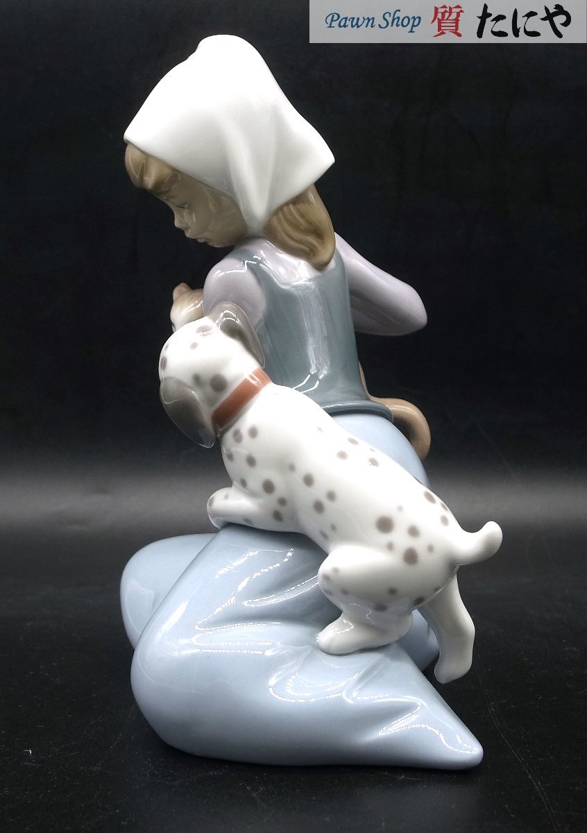 ★☆送料無料 【リヤドロ】 LLADRO 置物 少女と猫と犬 Little Friskies スペイン 陶器 フィギュリン☆★_画像3