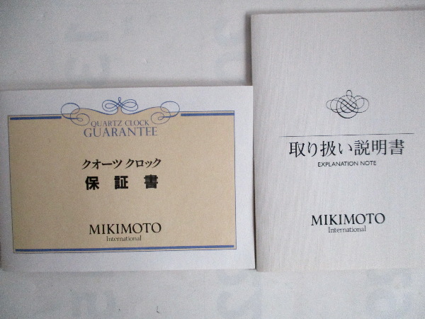 MIKIMOTO ミキモト真珠付き 　アーチ形置時計　電池切れ_画像4