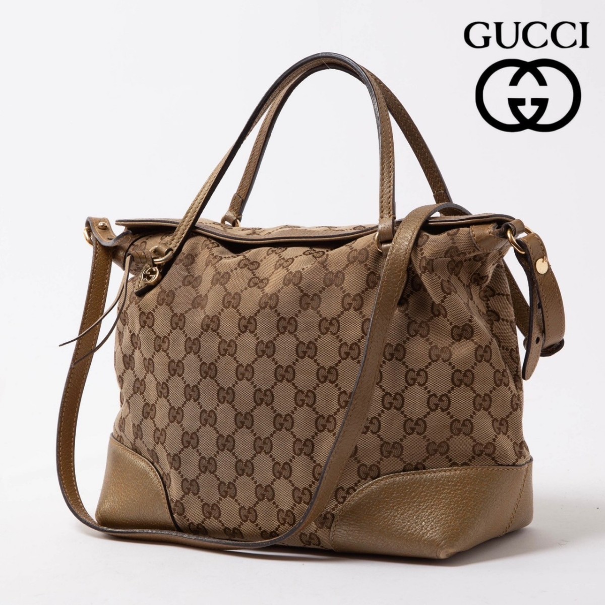 ★1円★GUCCI GG柄 ハンドバッグ 2WAY ショルダーバッグ ハンドバッグ GGキャンバス ベージュ ピンク 353120 レディース　10-26-3_画像1