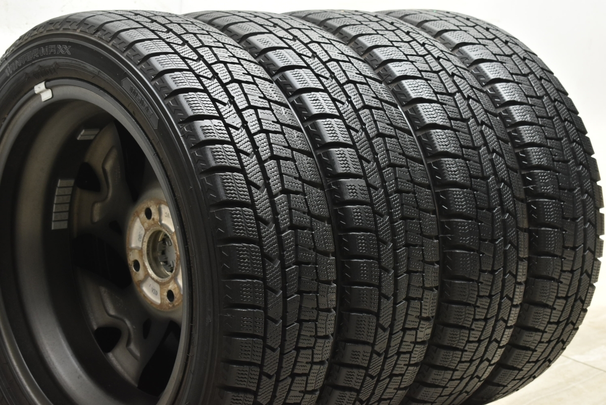 【美品】ホンダ N-BOX 純正 15in 4.5J +45 PCD100 ダンロップ ウインターマックス WM02 165/55R15 N-WGN N-ONE 流用 スタッドレス_画像7