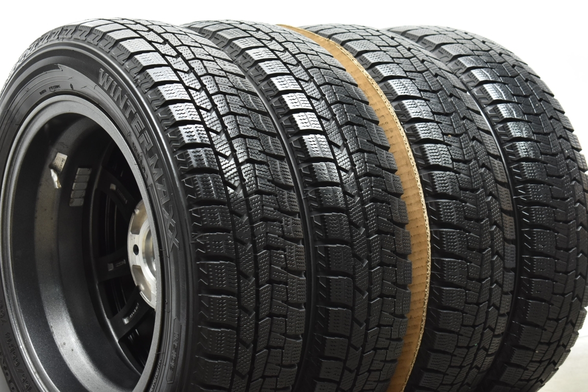 【バリ溝 スタッドレス】SEIN 14in 4.5J +45 PCD100 ダンロップ ウインターマックス WM02 155/65R14 N-BOX サクラ デイズ ワゴンR タント_画像7