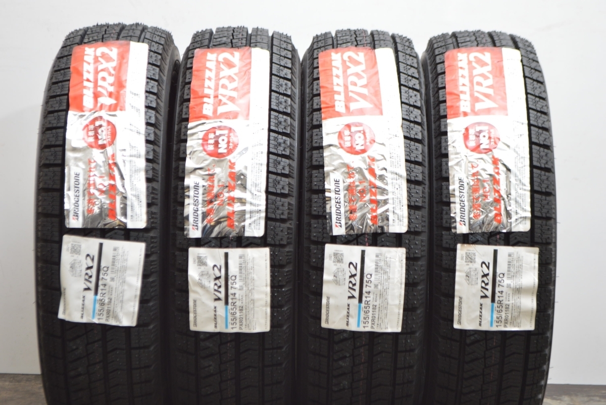 【未走行品 超バリ溝 スタッドレス】ブリヂストン ブリザック VRX2 155/65R14 4本 N-BOX サクラ デリカミニ アルト ワゴンR タント ムーヴ_画像2