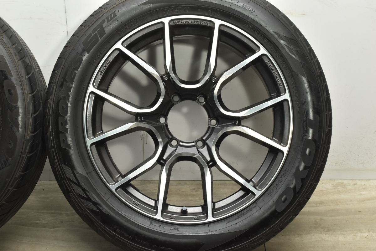 【美品】RAYS グラムライツ AZURE 57ANA 20in 8.5J +21 PCD139.7 トーヨー プロクセス STIII 265/50R20 プラド ハイラックス 即納可能_画像6