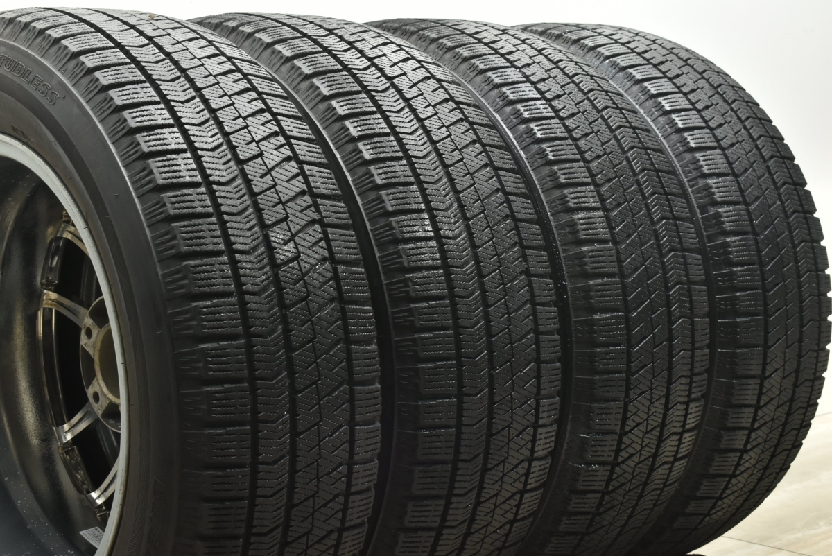 【程度良好品】TRANS 17in 7J +35 PCD114.3 ブリヂストン ブリザック VRX2 225/60R17 アルファード ヴェルファイア エルグランド 送料無料_画像6