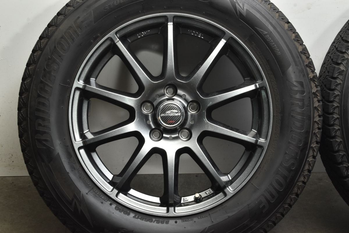 【バリ溝】シュナイダー 17in 7J +48 PCD114.3 ブリヂストン ブリザック DM-V3 225/65R17 エクストレイル CX-5 CX-8 レガシィアウトバック_画像5