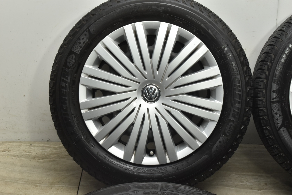 【正規品】VW 6R ポロ 純正 スチール 15in 6J +38 PCD100 品番：6R0601027 ミシュラン X-ICE XI3 185/60R15 ノーマル戻し等に 即納可能の画像5