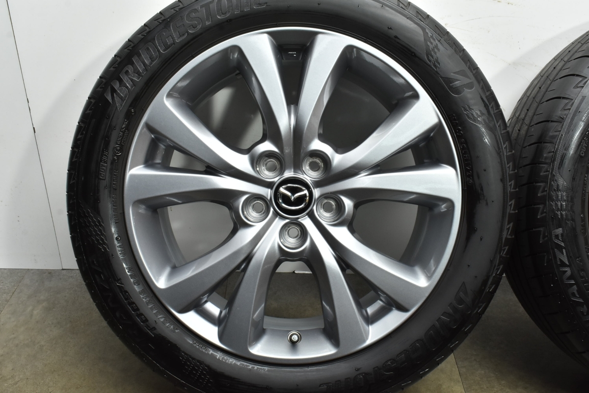 【美品】マツダ CX-30 純正 18in 7J +45 PCD114.3 ブリヂストン トランザ T005A 215/55R18 MX-30 MPV 流用 ノーマル戻し 交換用 即納可能_画像5