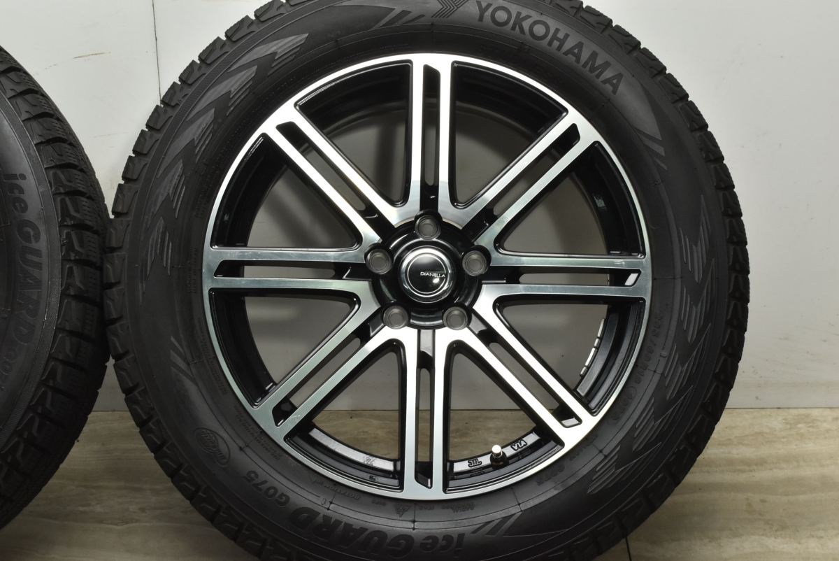 【美品 バリ溝】DIANELLA 18in 7J +43 PCD114.3 ヨコハマ アイスガード G075 235/60R18 レクサスRX CR-V CX-7 エクストレイル 送料無料_画像6