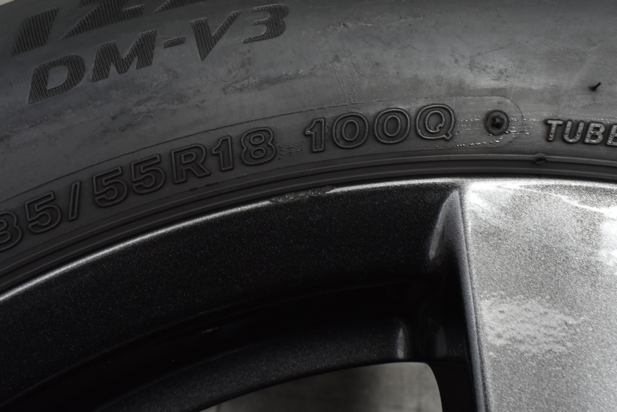 【バリ溝】BORBET タイプF 18in 8J +51 PCD112 ブリヂストン ブリザック DM-V3 235/55R18 アウディ Q3 フォルクスワーゲン ティグアン_画像9