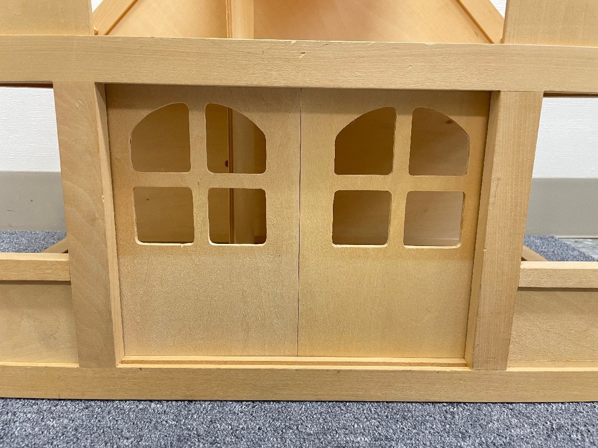 Beleduc/ bell Duck doll house size ( approximately ): width 62× depth 35× height 56cm two storey building wooden miniature furniture great number set Germany made doll toy 