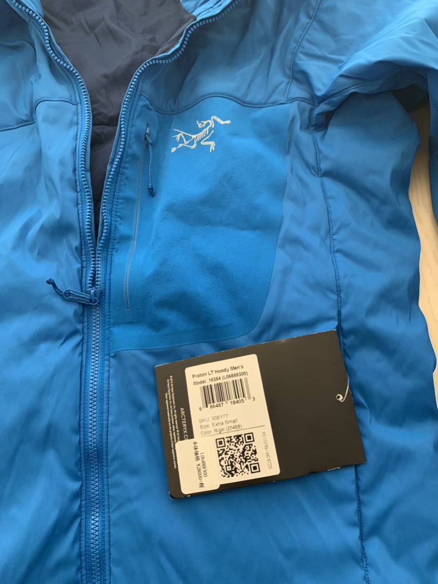 ★ARC'TERYX / アークテリクス★Proton LT Hoody Men's プロトン フーディ メンズ XS ブルー 新品未使用 タグ付き_画像3