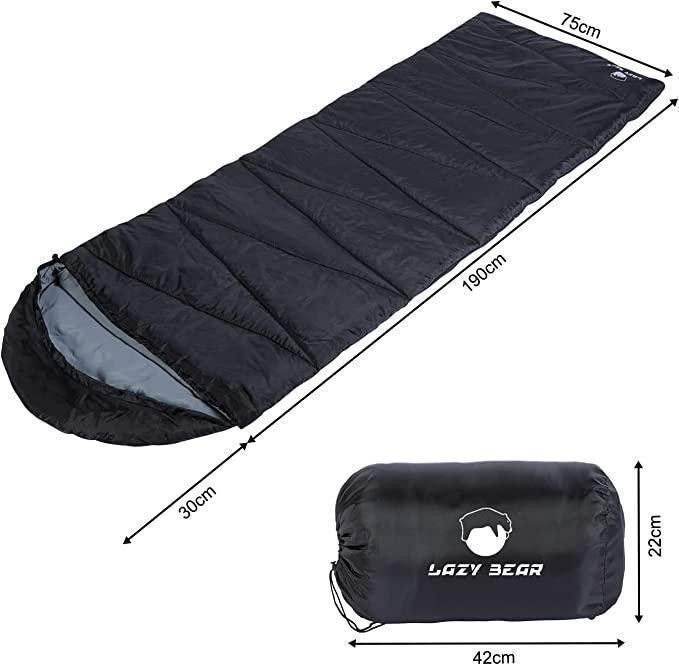 寝袋 封筒型 シュラフ 冬用 ランキング オールシーズン 軽量 保温 耐寒 スリーピングバッグ ネイビー キャンプ コンパクト