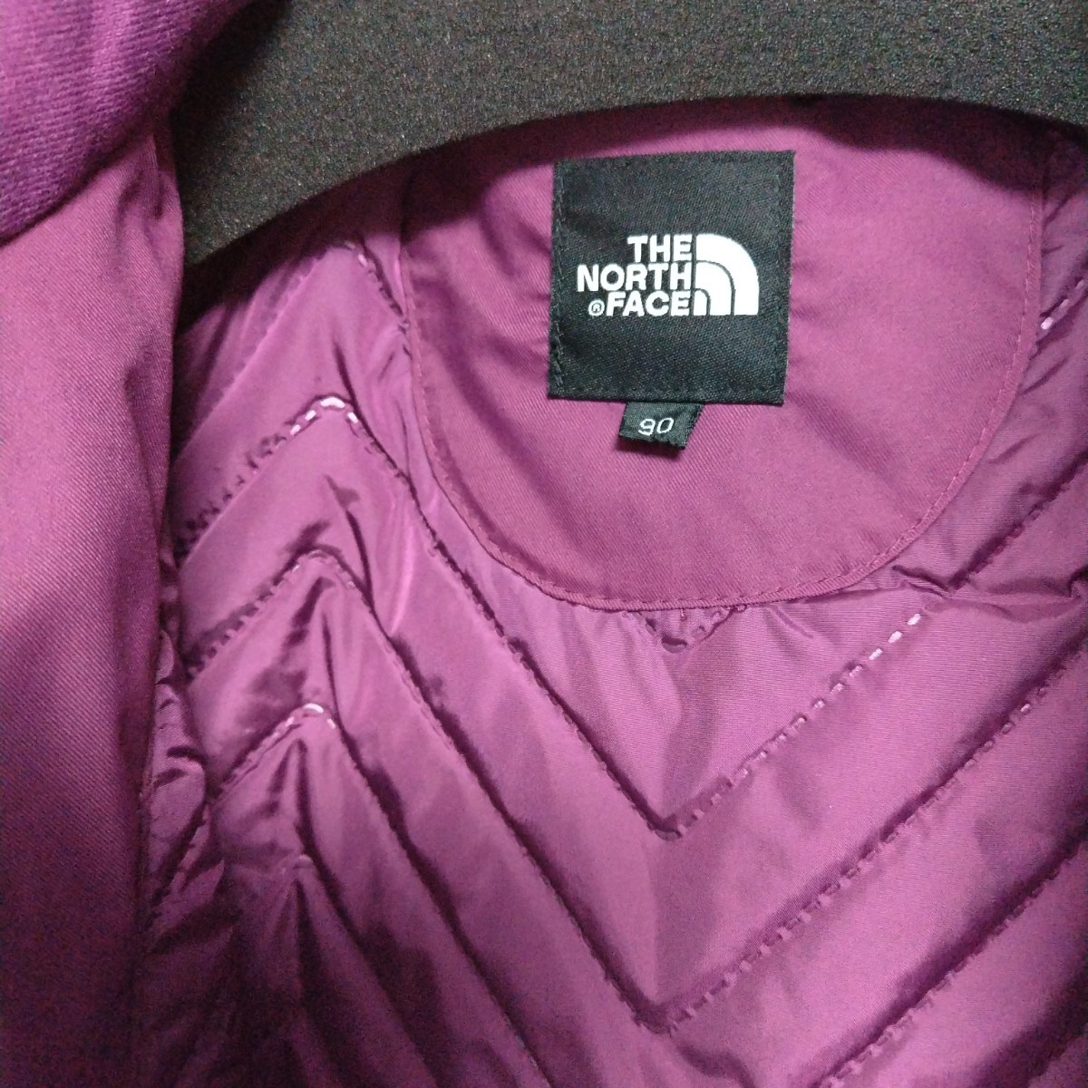 THE NORTH FACE レディース 中綿 ジャンパー ブルゾン ノースフェイス 90（L） 秋 冬 フード付 グレープ あずき ミドル丈 韓国_画像4