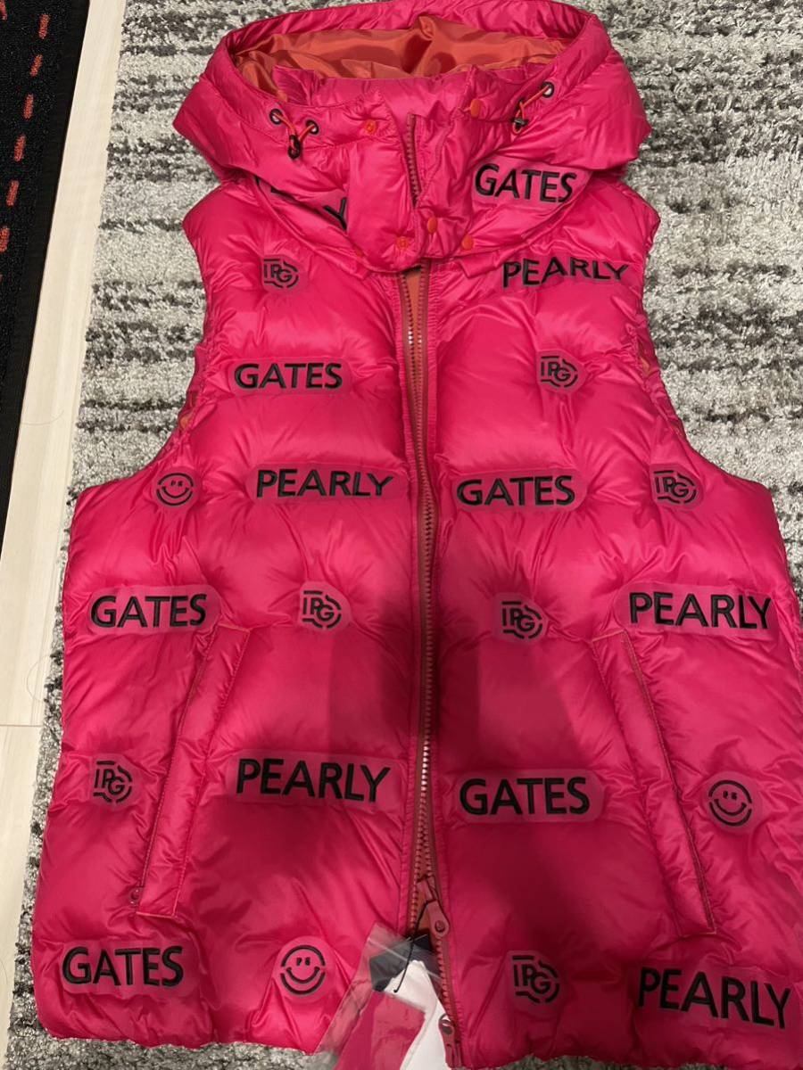 未使用　パーリーゲイツ ダウンベスト PEARLY GATES サイズ4 メンズ　ピンク_画像1