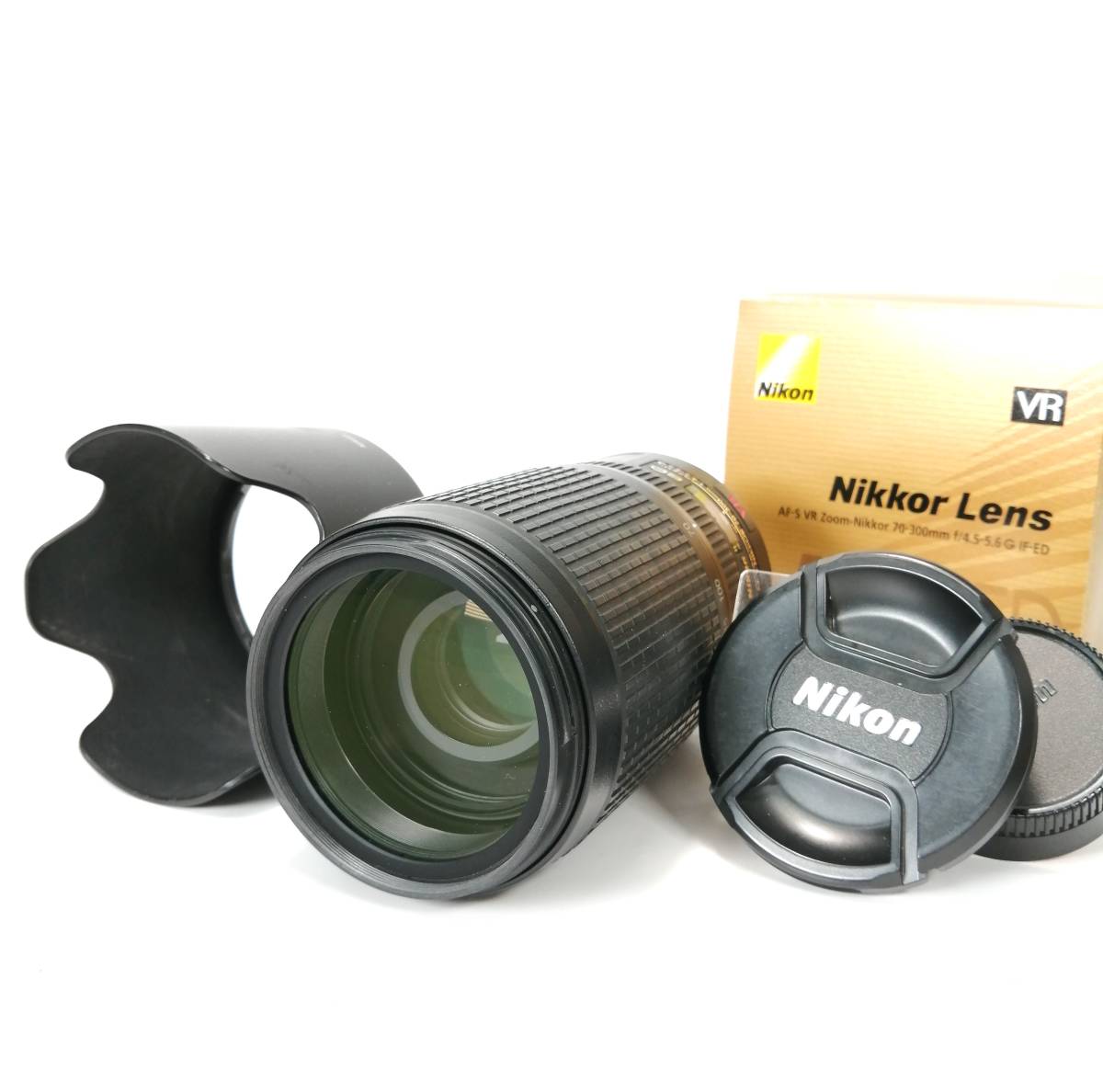 美品 NIKON NIKKOR Lens AF-S VR Zoom-Nikkor 70-300mm f4.5-5.6 G IF-ED 望遠 ズーム カメラ レンズ レンズフード 元箱 ニコン ニッコールの画像1