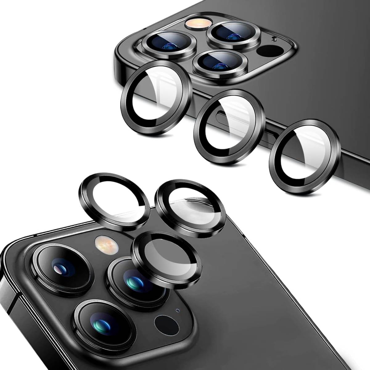 Iphone14　pro　3点セット　クリアケース+液晶保護フィルム+カメラレンズ保護フィルム　管理番号3_画像8