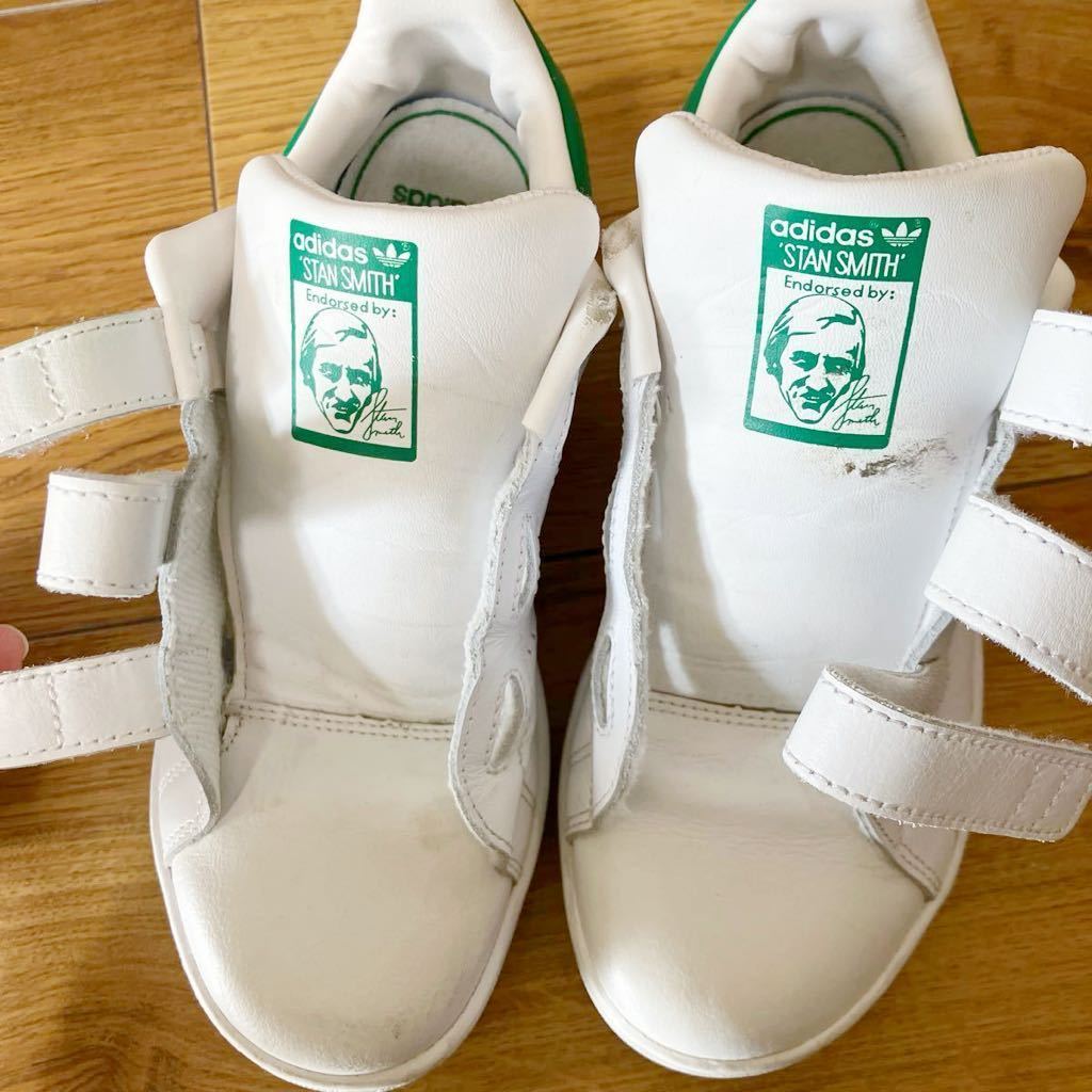 【正規品】STAN SMITH スタンスミスM20607●adidas アディダス●ベルクロ●ホワイト 白 緑●靴 スニーカー●JP 20.5cm●キッズ男の子女の子_画像9