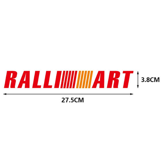 RALLIART ラリアート　ステッカー　デカール　白（ホワイト）２枚セット_画像4