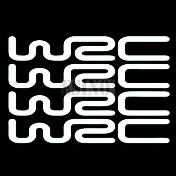 WRC　ステッカー　４個組(白文字） 1枚_画像2