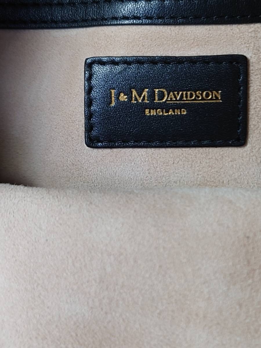 J&M DAVIDSON(ジェイアンドエムデヴィッドソン) レザーハンドバッグ/バケット・巾着・ブラック_画像9