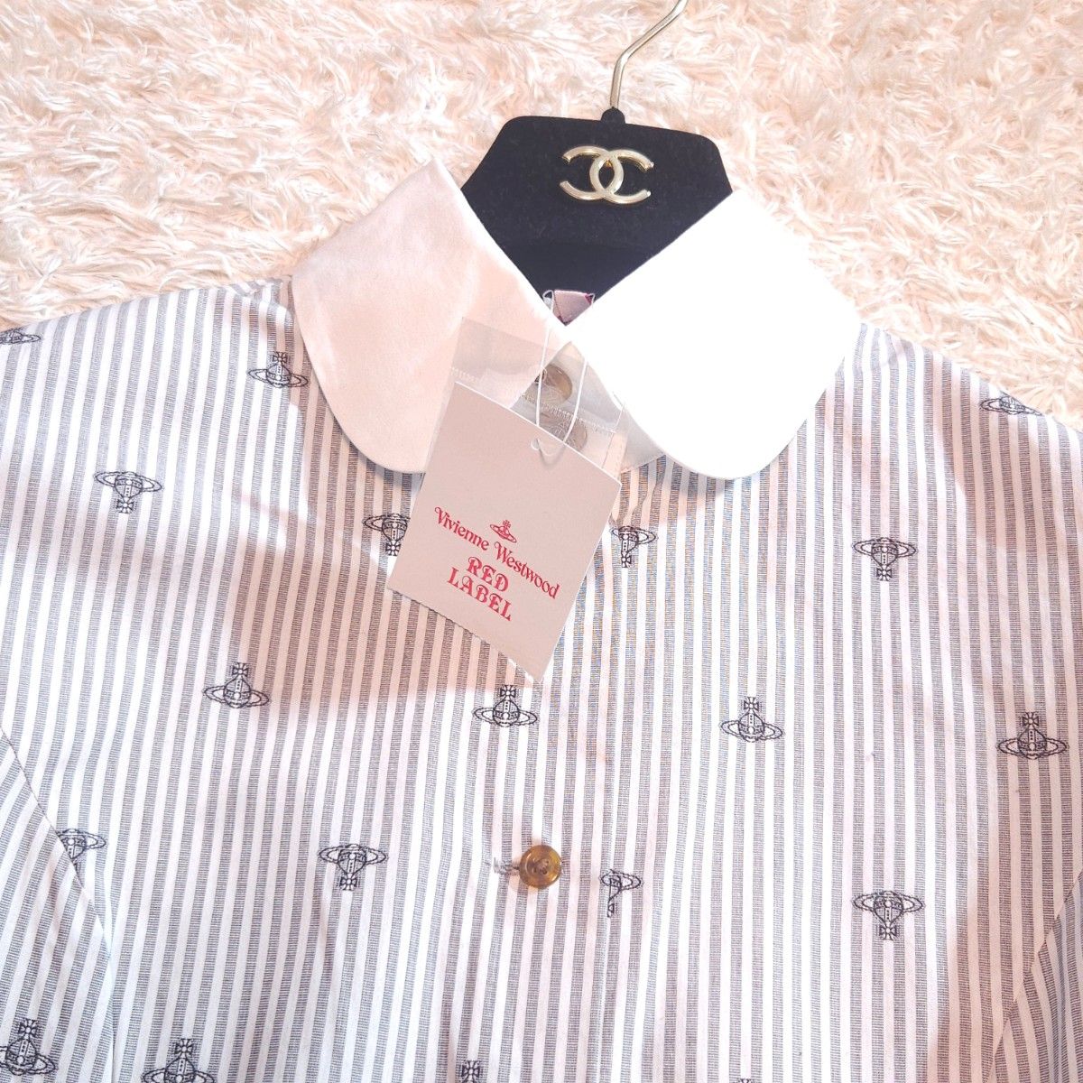 ★Vivienne Westwood★サイド ストライプ ポロ シャツ Vivienne Westwood ヴィヴィアンウエストウッド オーブ総柄